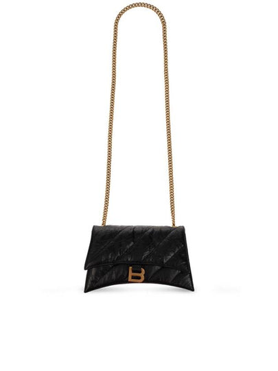 Crush XS Chain Quilted Shoulder Bag Black - BALENCIAGA - BALAAN 2