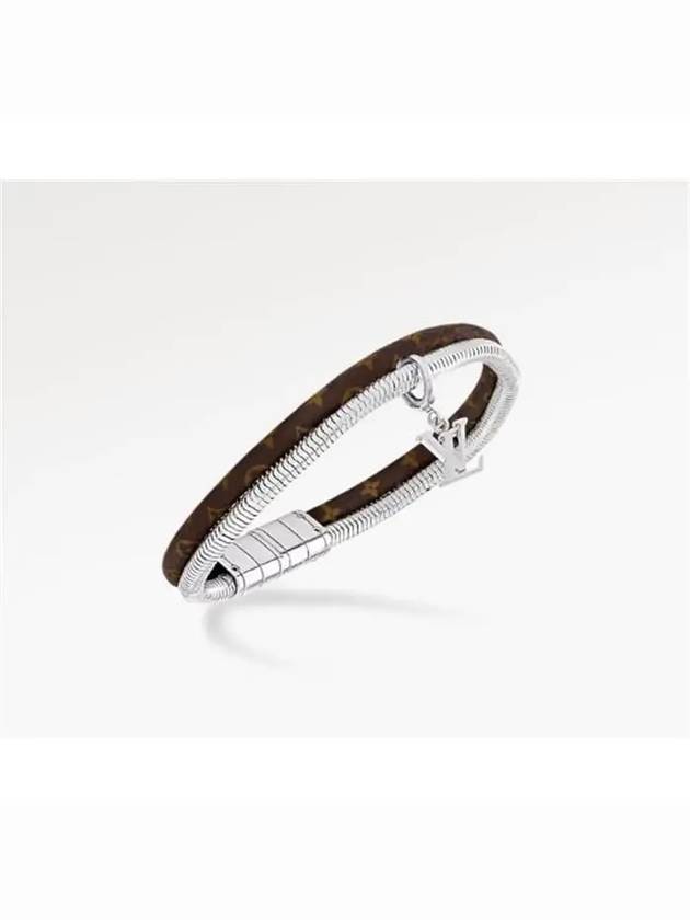 Domestic stock A S gift wrapping monogram swirl men bracelet M8579D - LOUIS VUITTON - BALAAN 2