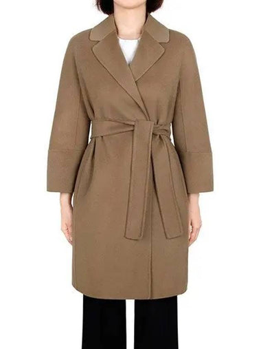 camel ARONA wool coat 29016111 045 1125717 - MAX MARA - BALAAN 1