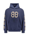 Crypto Medium Fit Hoodie Blue - BALENCIAGA - BALAAN 1