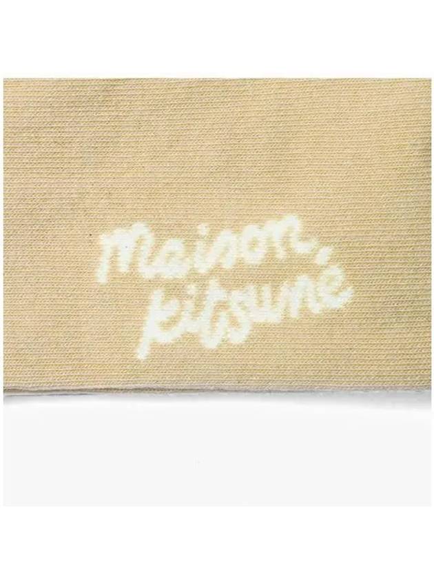 Fox Head Socks Beige - MAISON KITSUNE - BALAAN 6