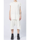 Oversized sleeveless top t shirt cream mts 787 - THOM KROM - BALAAN 5