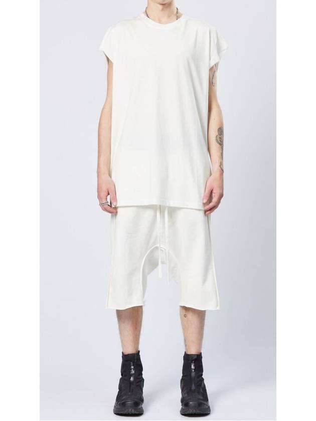 Oversized sleeveless top t shirt cream mts 787 - THOM KROM - BALAAN 5