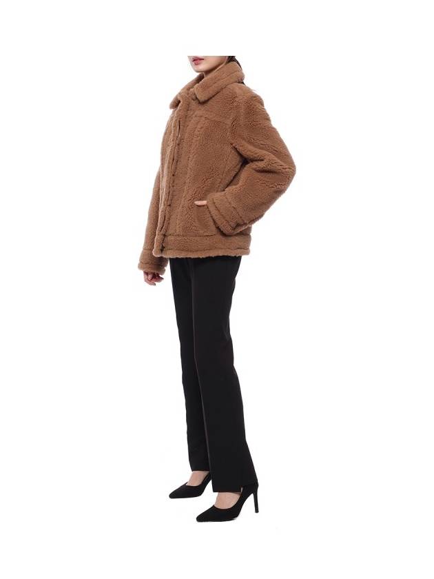 Women's Teddy Bear Fur Jacket Camel - MAX MARA - BALAAN 5