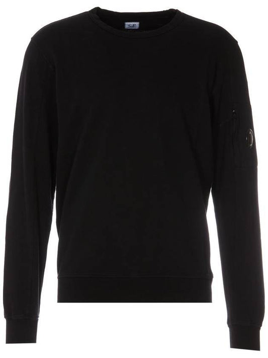 Lens Wappen Cotton Sweatshirt Black - CP COMPANY - BALAAN.