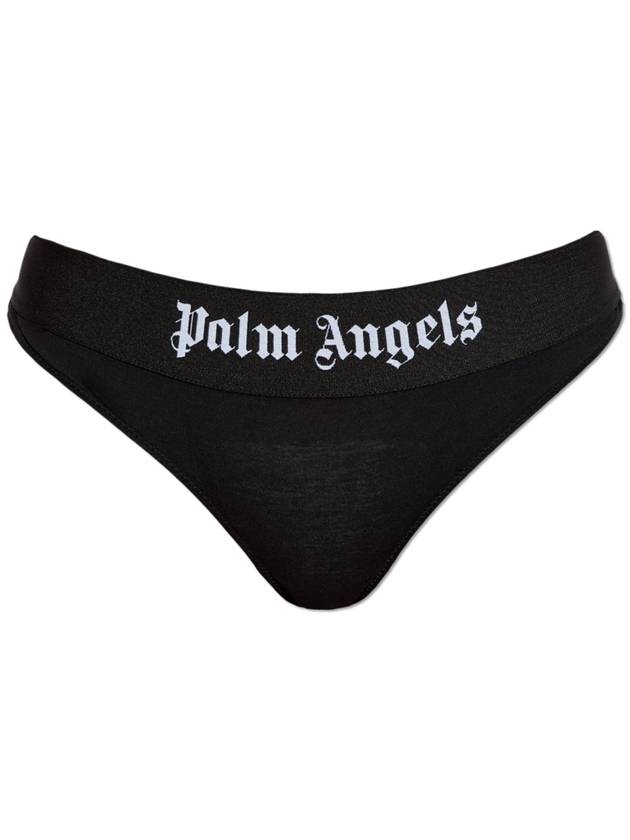 Palm Angels Cotton Thongs, Women's, Black - PALM ANGELS - BALAAN 1