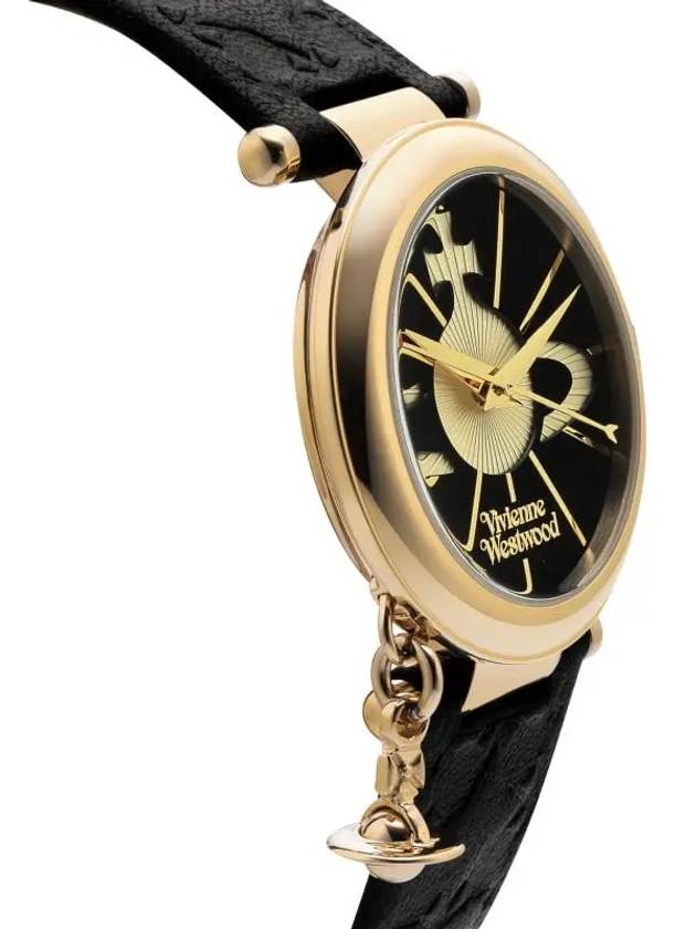 ORB Leather Watch Gold Black - VIVIENNE WESTWOOD - BALAAN 4