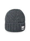 Logo Cable Knit Beanie Grey - GANNI - BALAAN 6