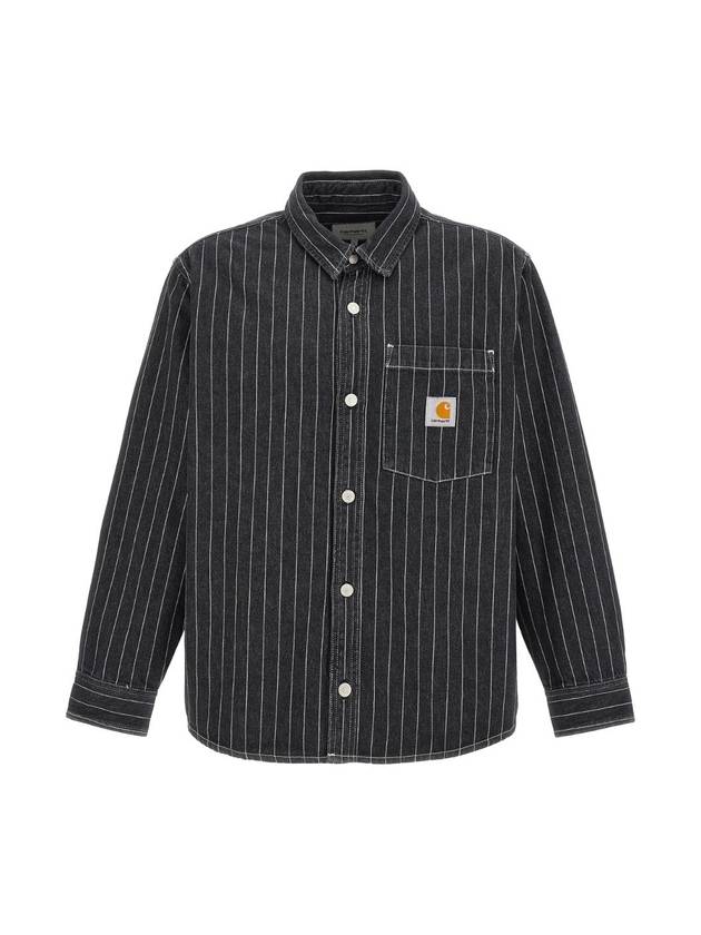 Orlean Striped Long Sleeve Shirt Black - CARHARTT WIP - BALAAN 1