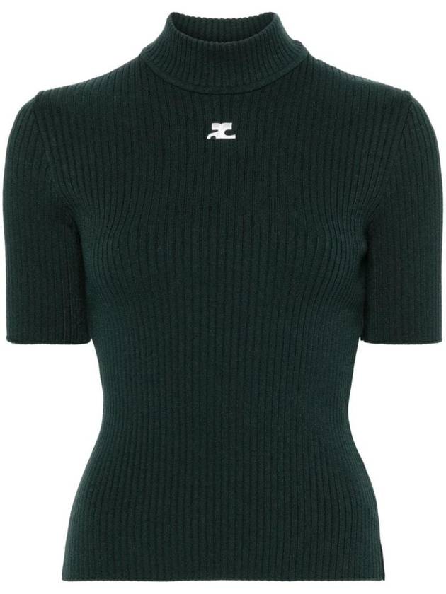 Logo Patch Knit Top Green - COURREGES - BALAAN 1