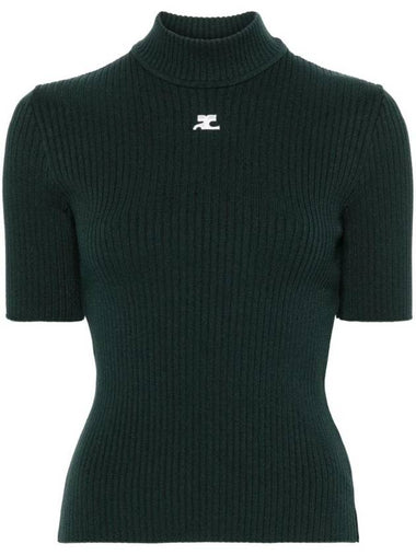 Logo Patch Knit Top Green - COURREGES - BALAAN 1