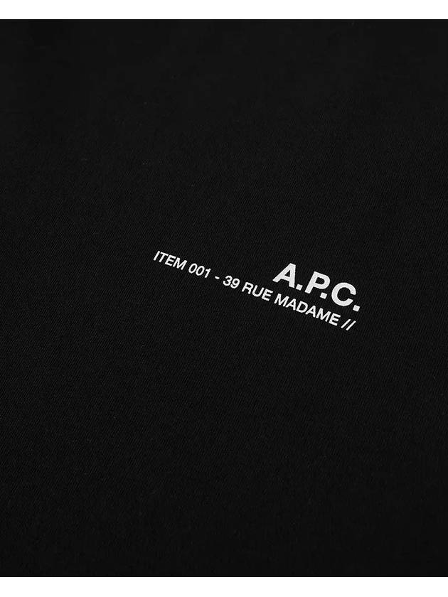 Men's Item Logo Short Sleeve T-Shirt Black - A.P.C. - BALAAN 3