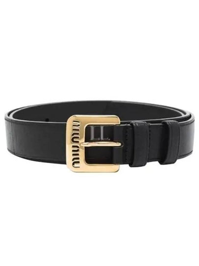 Nappa Leather Belt Black - MIU MIU - BALAAN 2