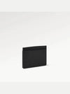 Epi Logo Leather 1-stage Card Wallet Black - LOUIS VUITTON - BALAAN 3