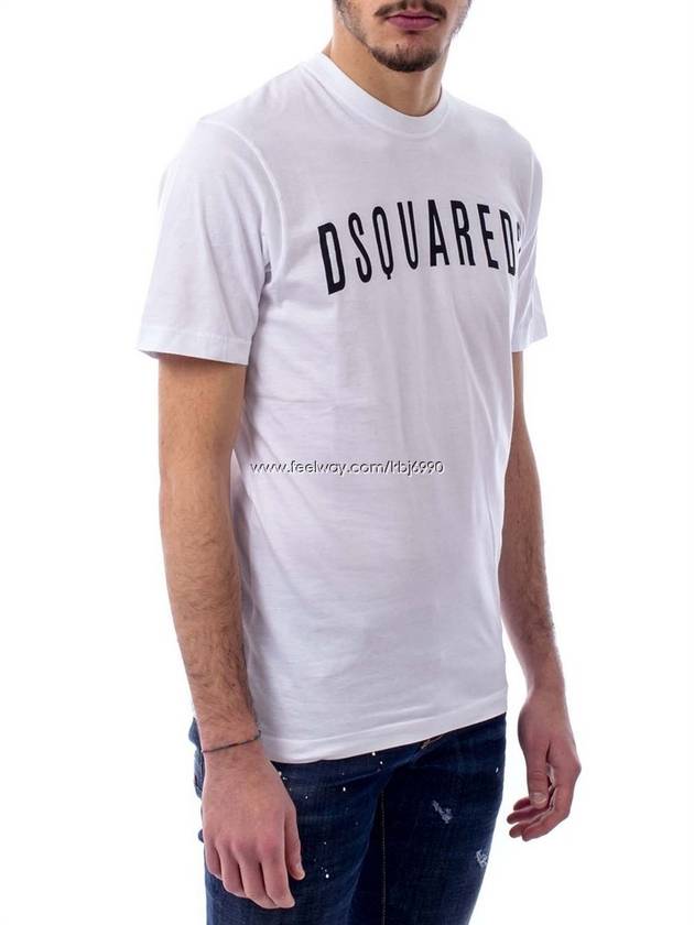 Men's Pink Logo Short Sleeve TShirt S74GD0013 - DSQUARED2 - BALAAN 4