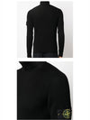 Men's Logo Patch Turtleneck Black - STONE ISLAND - BALAAN 6