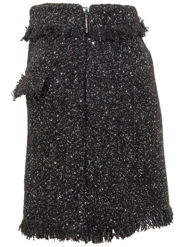 Msgm Black Wool Blend Skirt - MSGM - BALAAN 3