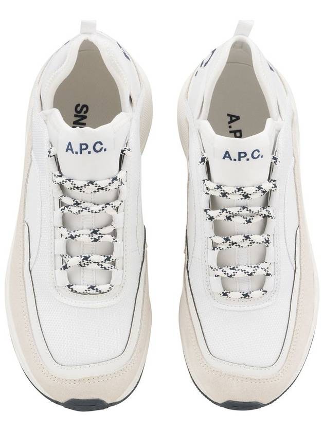 Run Around Logo Low Top Sneakers White - A.P.C. - BALAAN 4