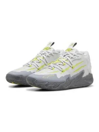 LaMelo Ball MB 03 Chino Hills Low Top Sneaker Feather Grey Lime Smash - PUMA - BALAAN 2