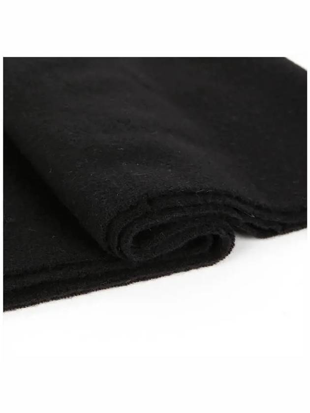 Small Heart Logo Classic Wool Scarf Black - AMI - BALAAN 6