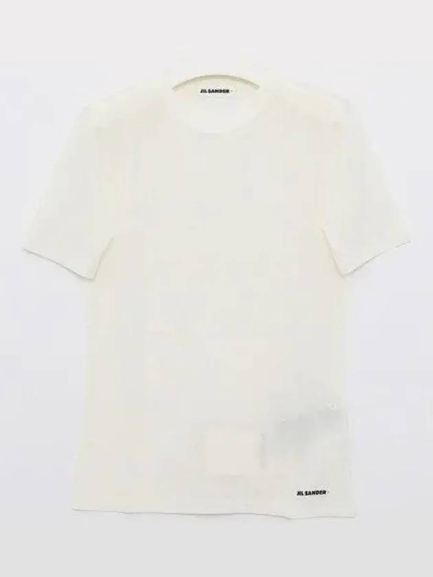 Logo Crew Neck Cotton Short Sleeve T-shirt White - JIL SANDER - BALAAN 2