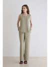 Pleats Banding Pants KHAKI - ILROZE - BALAAN 6