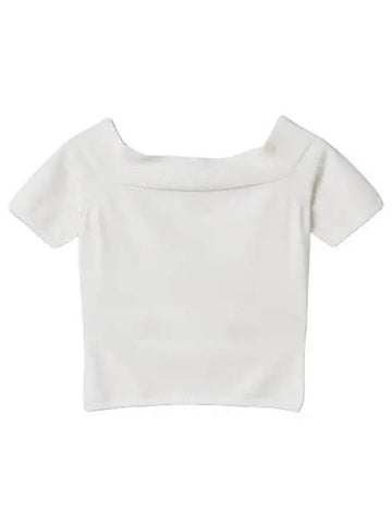 Off shoulder t shirt white short sleeve - ALEXANDER MCQUEEN - BALAAN 1