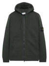 Wappen Patch Wool Zip Up Hoodie Green - STONE ISLAND - BALAAN 1