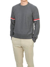 Men's Wool Relaxed Pullover Knit Top Med Grey - THOM BROWNE - BALAAN 5