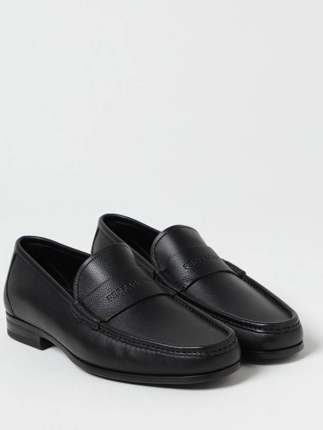 Moccasin Signature Calfskin Loafers Black - SALVATORE FERRAGAMO - BALAAN 3