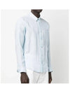 Cassel Linen Long Sleeve Shirt Light Blue - A.P.C. - BALAAN 3