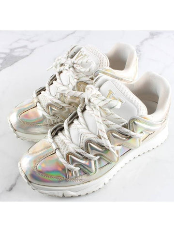 Zigzag metal leather sneakers - LOUIS VUITTON - BALAAN 1