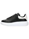 Oversized Leather Tab Low Top Sneakers Black - ALEXANDER MCQUEEN - BALAAN 2