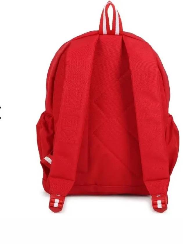 Kids Embroidered Logo Backpack Red - KENZO - BALAAN 3