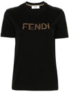 Cotton Short Sleeve T-Shirt Black - FENDI - BALAAN 1