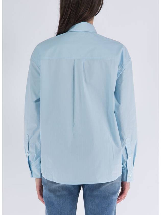 Boyfriend Long Sleeve Shirt Blue - A.P.C. - BALAAN 4