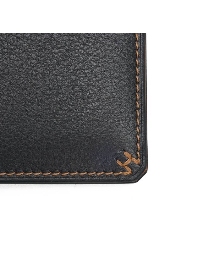 Card wallet H Sellier black gold evergrain full set - HERMES - BALAAN 6