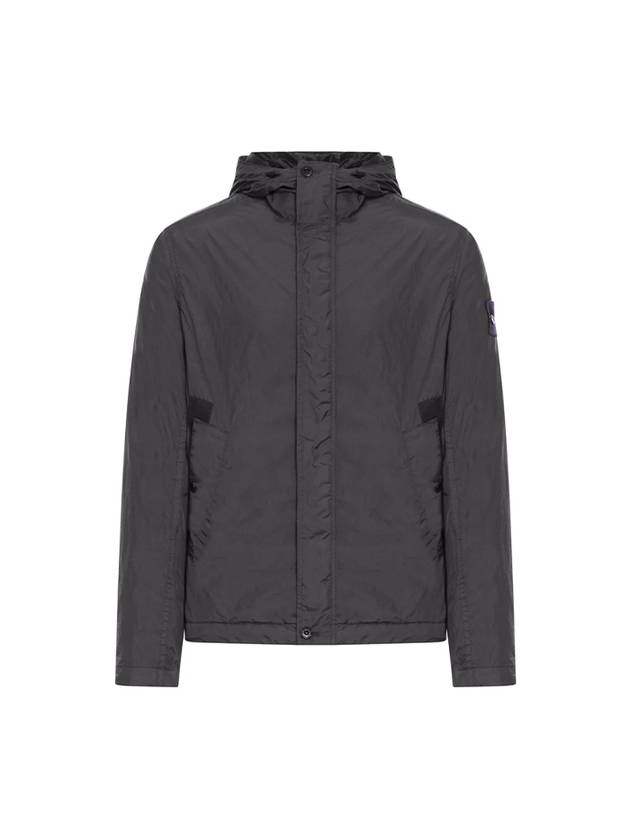 4100092 Crinkle Reps R-NY Wind Resistant Anti Drop Hooded Jacket Grey - STONE ISLAND - BALAAN 2