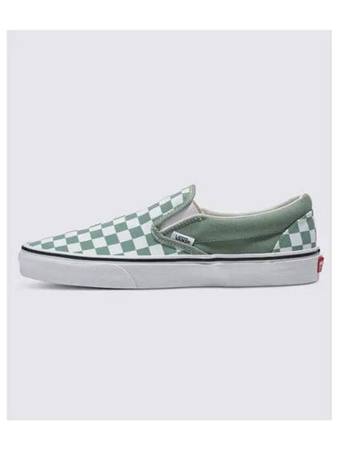 Classic Slip On Color THEORY Checkerboard Iceberg Green VN000BVZCJL1 - VANS - BALAAN 1