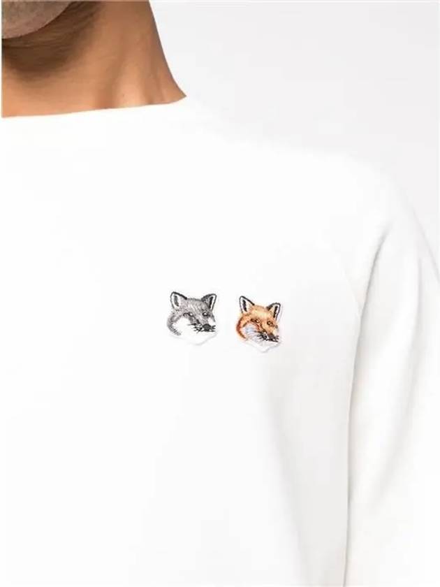 Double Fox Head Patch Classic Sweatshirt Ecru - MAISON KITSUNE - BALAAN 7