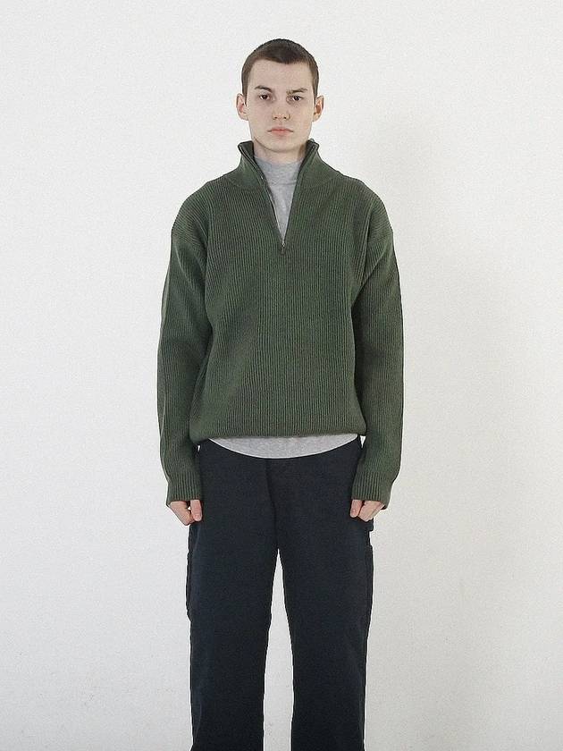 Modal Knit Half Zip up Green - CHANCE'S NOI - BALAAN 4