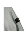 Men's Wappen Patch Crew Neck Cotton Knit Top Grey - STONE ISLAND - BALAAN 4
