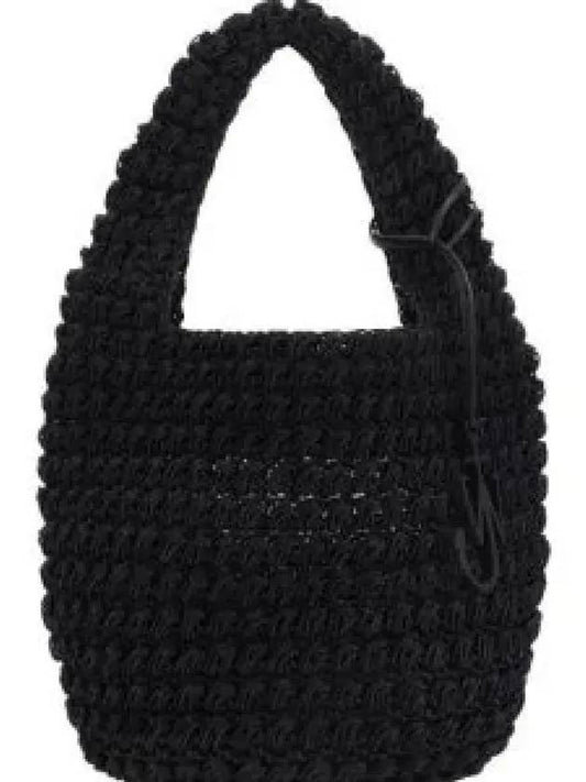 Logo Charm Popcorn Shoulder Bag Black - JW ANDERSON - BALAAN 2