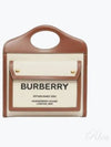 Mini Two-Tone Canvas And Leather Pocket Bag Natural Malt Brown - BURBERRY - BALAAN 2