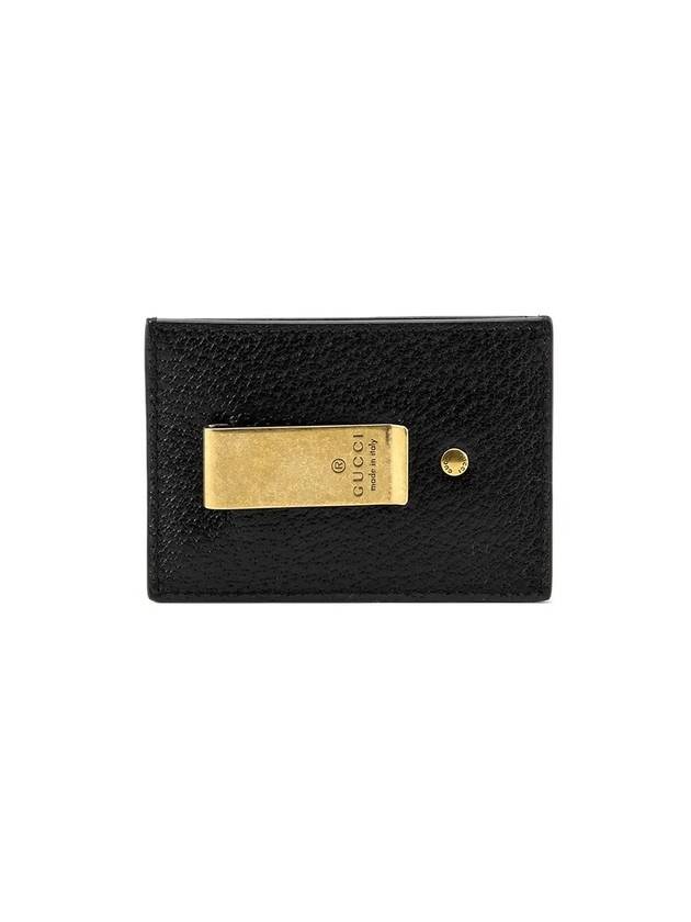 GG Marmont Leather Card Wallet Black - GUCCI - BALAAN 4