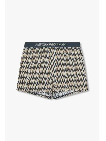 UNDERWEAR Men s Logo Banding Patterned Trunks Beige - EMPORIO ARMANI - BALAAN 1