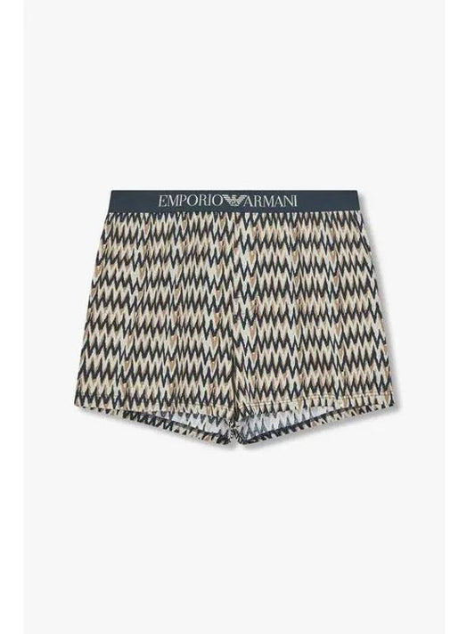 UNDERWEAR Men s Logo Banding Patterned Trunks Beige - EMPORIO ARMANI - BALAAN 1