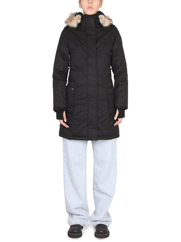 Women's Abby Hooded Fur Long Parka Black - NOBIS - BALAAN 2