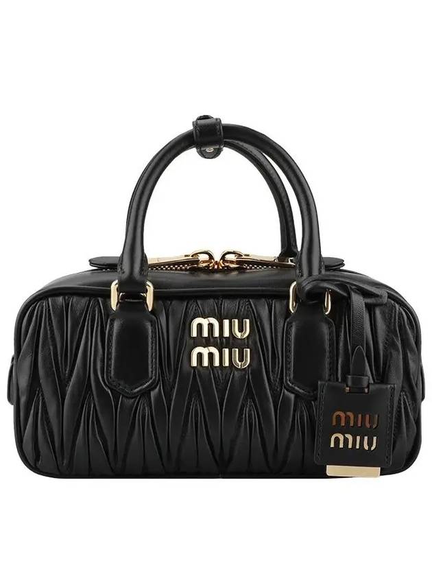 Arcadie Matelasse Nappa Leather Tote Bag Black - MIU MIU - BALAAN 3