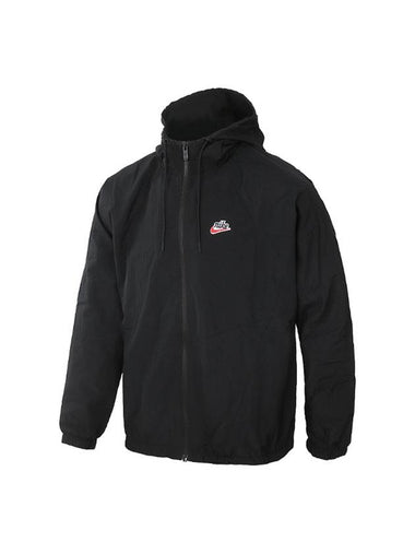 Heritage Windrunner Hooded Jacket Black - NIKE - BALAAN 1